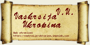 Vaskrsija Ukropina vizit kartica